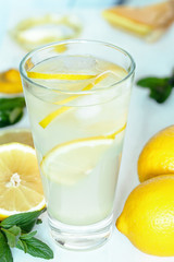 Tasty homemade lemonade summer refreshment beverage