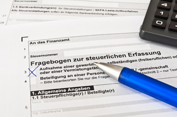 Fragebogen zur steuerlichen Erfassung