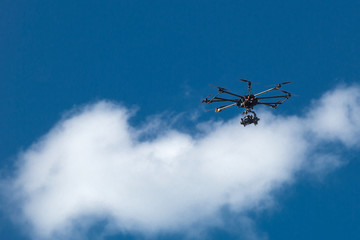 Fototapeta na wymiar drone, UAV , Multirotor Photography Helicopter