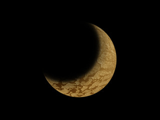 Naklejka premium Moon on the night sky