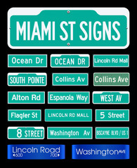 Obraz premium Miami Street Signs