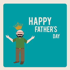 fathers day over blue color background and white text