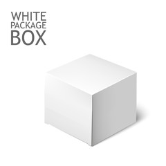 White Package Box. Mockup Template