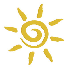 Fototapeta premium Yellow Sun Sign