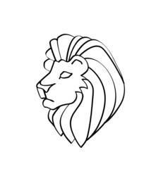 Vector of lion head
