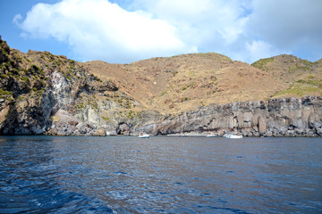 Beautiful coast of the island of Volcano - Sicily