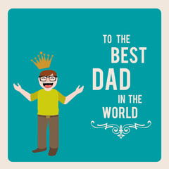 fathers day over blue color background and white text