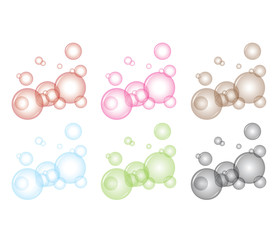 Vector of mix color soap bubbles for background

