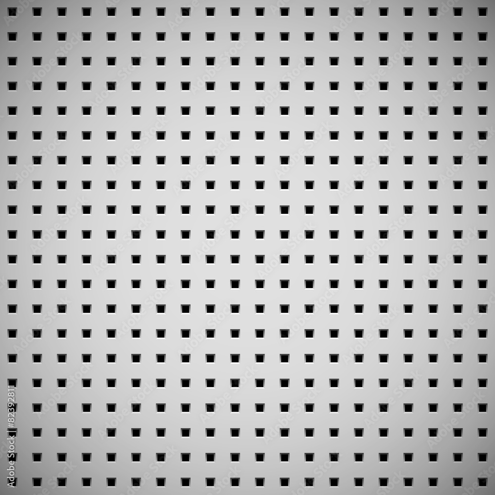 Poster white background with perforated pattern