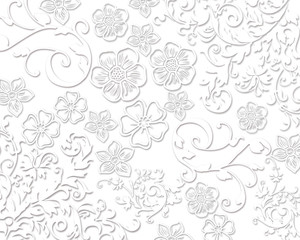 White laces elegant floral background