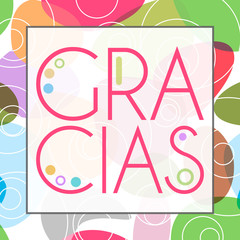 Gracias Colorful Background