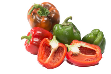 paprika (pepper) isolated on a white background