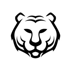 Vector of Tiger head outline, illustration