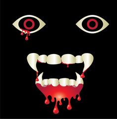 Vector of vampire face for Halloween