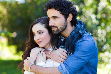Couple having fun outdoors