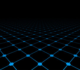 Perspective grid dark surface.