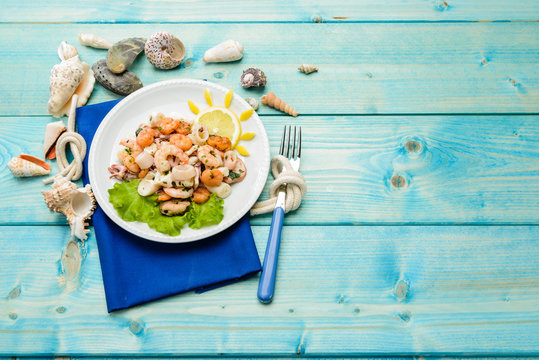 Insalata di mare, texture