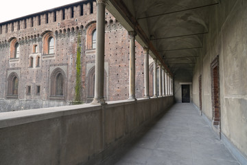 Fototapeta na wymiar Milan (Italy): Castello Sforzesco