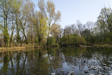 Fototapeta na wymiar Monza Park: Lambro river
