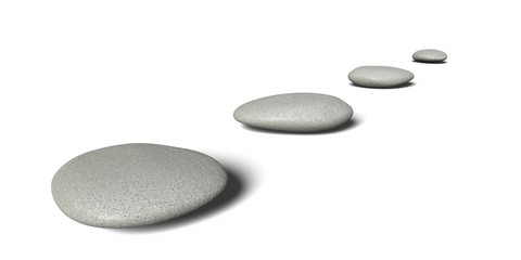 Stone. 3D. Stones in Row