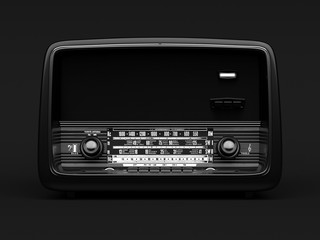 Fototapeta premium Czarne radio vintage