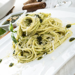 Pasta with Pesto alla genovese