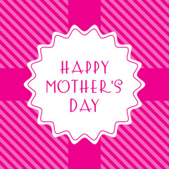 Happy Mothers Day pink background  vector illustration