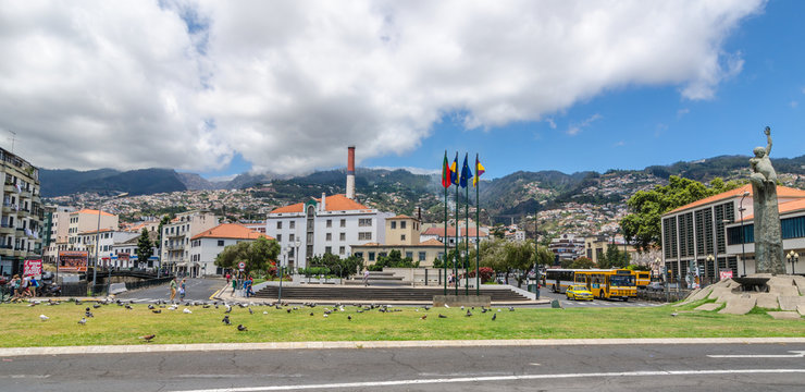 The central square of Funchal.