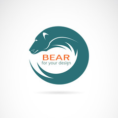 Vector image of an bear design on white background