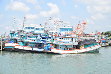 Fototapeta na wymiar Fischerboote in Thailand