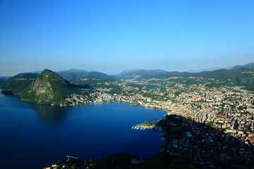Blick vom Monte Bre auf Lugano