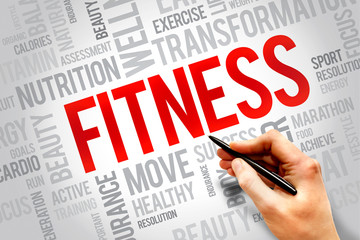 FITNESS word cloud, sport, health concept