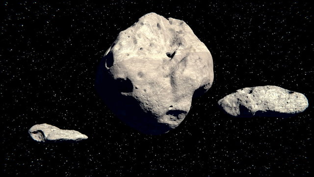 Asteroiden, Gasprah, Lutetia und Ida (Loop)