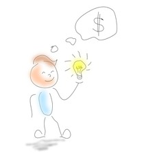 Man thinking of money