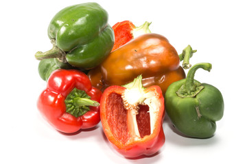 paprika (pepper) isolated on a white background