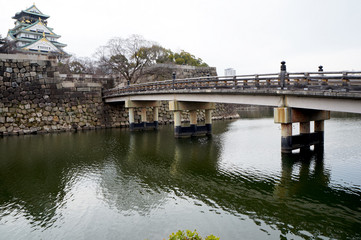 Fototapeta na wymiar 大阪城極楽橋から天守閣を望む