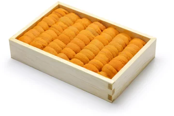 Foto op Canvas sea urchin roe, japanese sushi and sashimi ingredients © uckyo