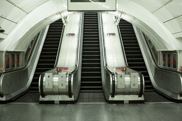 Empty subway escalator - 82407697