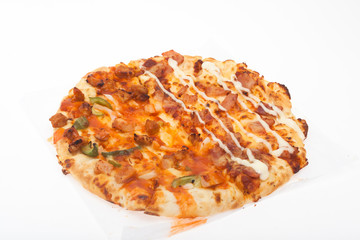 round pizza isolated