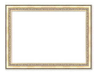 Fototapeta premium gold frame on the white background
