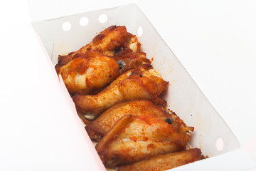 chicken wing grill isolate