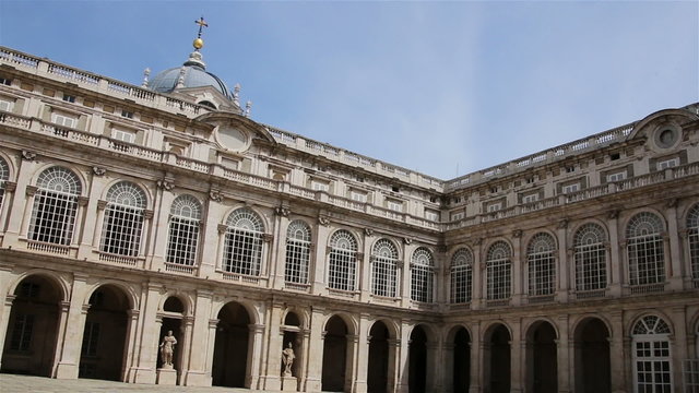 Madrid. Spain. Inner courtyard of the Royal Palace