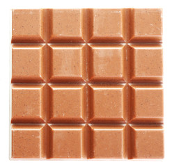 Milk chocolate bar isolated on white