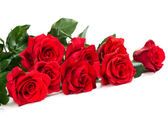 Beautiful bouquet of red roses