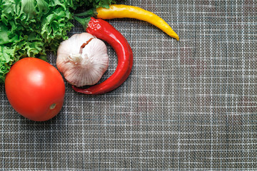 Pepper and garlic to the empty spot.