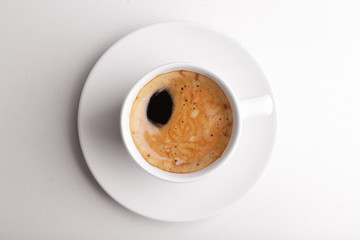 Cup of coffee isolated on white