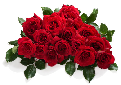 Fototapeta Big bouquet of red roses