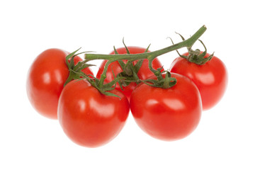 organic tomatoes, isolated on white