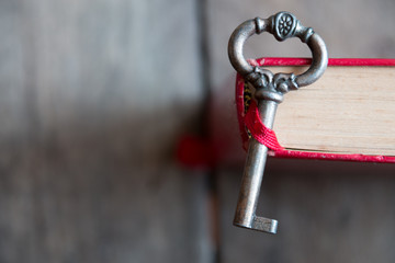 key and  old book