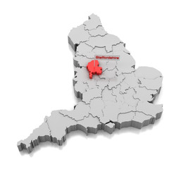 Staffordshire county in England